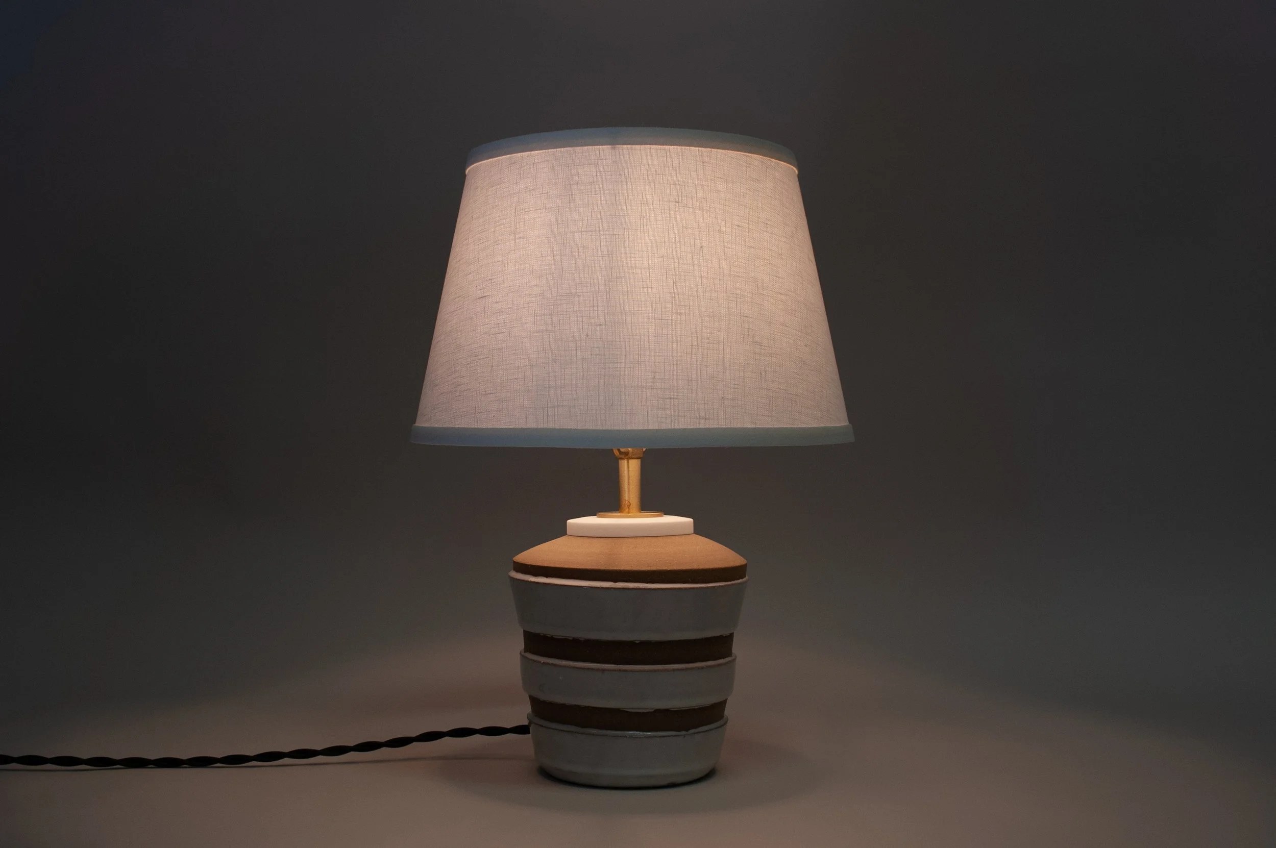 Ceramic table lamp by Rhode Island artist Topher Gent